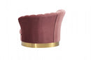 Divani Casa Arvada Modern Pink Velvet Lounge Chair