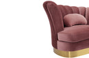 Divani Casa Arvada Modern Pink Velvet Lounge Chair