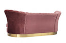 Divani Casa Arvada Modern Pink Velvet & Gold Sofa