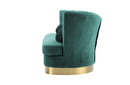 Divani Casa Arvada Modern Green Velvet & Gold Sofa