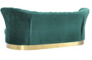 Divani Casa Arvada Modern Green Velvet & Gold Sofa