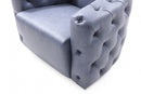 Divani Casa Catania Transitional Blue Leatherette Sofa Set