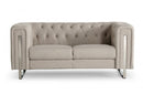 Divani Casa Salvia Modern Beige Loveseat