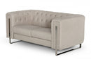 Divani Casa Salvia Modern Beige Loveseat