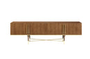 Modrest Bernard Mid-Century Modern Walnut & Gold Buffet