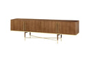 Modrest Bernard Mid-Century Modern Walnut & Gold Buffet