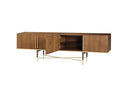 Modrest Bernard Mid-Century Modern Walnut & Gold Buffet