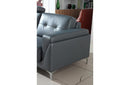 Karina Modern Grey Bonded Leather Sofa Set