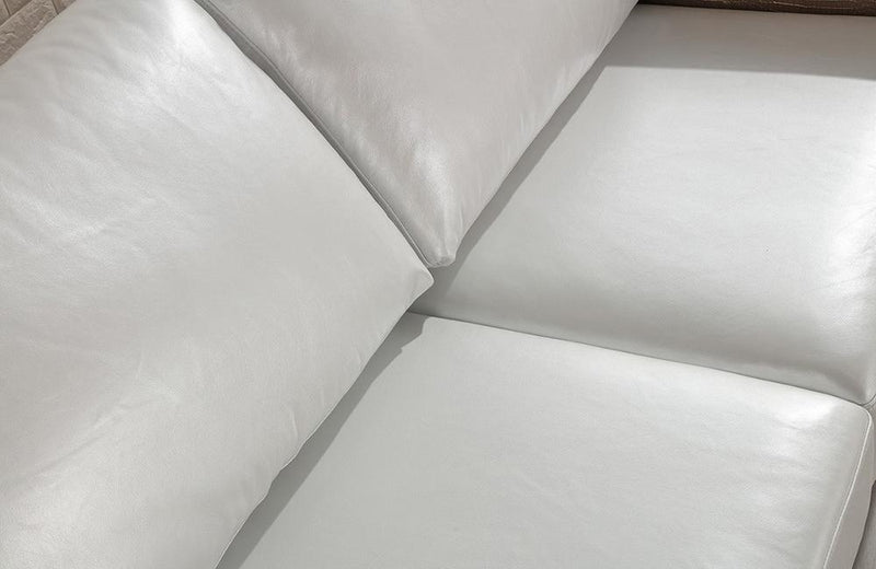 Paul Modern Bronze & White Leather Sofa Set