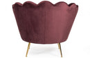 Divani Casa Selva Modern Rust Velvet Accent Chair