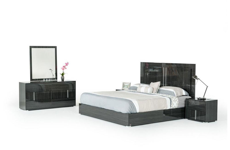 Ari Italian Modern Gray Bedroom Set