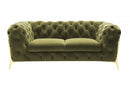 Divani Casa Sheila Transitional Green Fabric Loveseat
