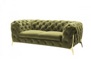 Divani Casa Sheila Transitional Green Fabric Loveseat