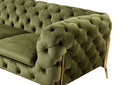 Divani Casa Sheila Transitional Green Fabric Loveseat