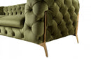 Divani Casa Sheila Transitional Green Fabric Loveseat