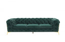 Divani Casa Sheila Modern Emerald Green Fabric Sofa Set
