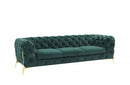 Divani Casa Sheila Modern Emerald Green Fabric Sofa Set