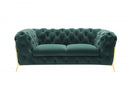 Divani Casa Sheila Modern Emerald Green Fabric Sofa Set
