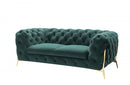 Divani Casa Sheila Modern Emerald Green Fabric Sofa Set