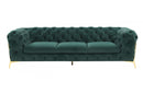 Divani Casa Sheila Transitional Emerald Green Fabric Sofa