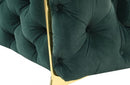 Divani Casa Sheila Transitional Emerald Green Fabric Sofa