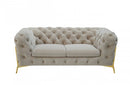 Divani Casa Sheila Transitional Beige Fabric Loveseat
