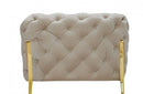 Divani Casa Sheila Transitional Beige Fabric Chair