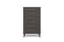 Modrest Splendor Grey High Gloss Slatted Chest