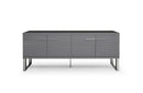 Modrest Splendor Grey High Gloss Slatted Buffet