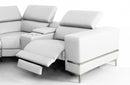 Divani Casa Stanton Modern White Sectional Sofa + Recliners
