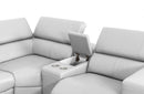 Divani Casa Stanton Modern White Sectional Sofa + Recliners