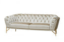 Divani Casa Stella Transitional Beige Velvet Sofa