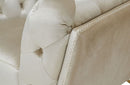 Divani Casa Stella Transitional Beige Velvet Sofa