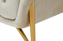Divani Casa Stella Transitional Beige Velvet Sofa