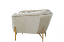 Divani Casa Stella Transitional Beige Velvet Chair