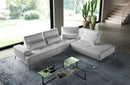Coronelli Collezioni Sunset Contemporary Italian White Leather Sectional Sofa