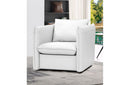 Divani Casa Tamworth Modern White Leather Swivel Lounge Chair