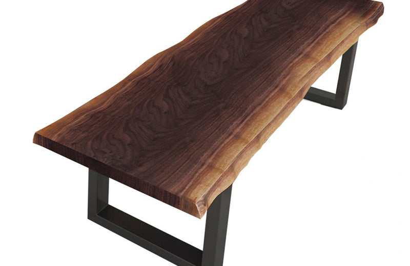 Modrest Taylor Modern Live Edge Wood Small Dining Bench