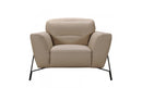 Divani Casa Evora Modern Taupe Leather Sofa & Chair Set