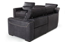 Thelma Modern Black Italian Leather Sectional Sofa
