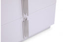 Modrest Token Modern Glossy White & Stainless Steel Chest