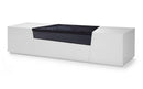 Modrest Keene Modern White & Black Oak TV Stand