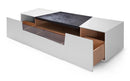Modrest Keene Modern White & Black Oak TV Stand