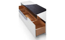 Modrest Keene Modern White & Black Oak TV Stand