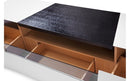 Modrest Keene Modern White & Black Oak TV Stand