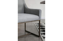 Modrest Elijah Modern Grey & Copper Antique Brass Dining Chair