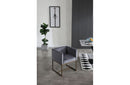 Modrest Marty Modern Dark Grey & Copper Antique Brass Dining Chair