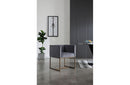Modrest Marty Modern Dark Grey & Copper Antique Brass Dining Chair