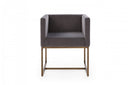 Modrest Marty Modern Dark Grey & Copper Antique Brass Dining Chair