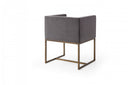 Modrest Marty Modern Dark Grey & Copper Antique Brass Dining Chair